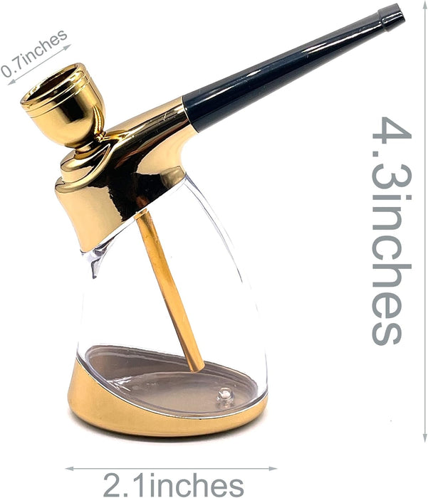 Portable Mini Hookah Set with Shisha Accessories Handheld Hookahs Set  Gifts for Boyfriend Father Husband or Friends Golden