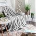 Cut Plush Fleece Throw Blanket - Super Soft Lightweight Fuzzy Luxury Bed Blanket for Sofa Couch Bed, Queen (90" X 90") Silver