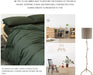 Dark Green Duvet Cover Soft Washed Cotton Bedding Collection for Adults Queen Bed Quilt Cover Solid Color Simple Bedroom Set Breathable and Comfortable