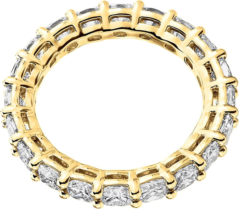 14K Gold Plated Rings Cubic Zirconia Love Ring | 3Mm Cushion Cut Stackable Rings for Women | Gold Rings for Women