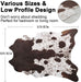 Faux Cowhide Rug 5.2 X 4.6 Feet, Cute Cow Hide Rug for Living Room Bedroom Western Home Decor Faux Fur Cow Print Rugs White and Brown
