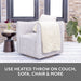 Sunbeam White Faux Fur Heated Throw