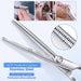 Professional 4CR Stainless Steel Safety round Tip 6 in 1 Dog Scissors for Grooming, Heavy Duty Titanium Coated Pet Grooming Scissor for Dogs, Cats and Other Animals