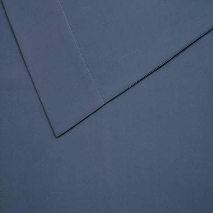 Mainstays Copper-Infused Cooling Microfiber Bed Sheet Set, Queen, Washed Indigo, 4 Piece