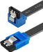 SATA Cable III, 3 Pack SATA Cable III 6Gbps Straight HDD SDD Data Cable with Locking Latch 18 Inch Compatible for SATA HDD, SSD, CD Driver, CD Writer - Black