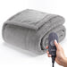 Sunbeam Grey Faux Fur Heated Throw