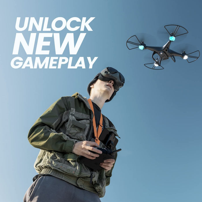 HS110D FPV RC Drone with 1080P HD Camera Live Video 120°Wide-Angle Wifi Quadcopter with Gravity Sensor, Voice & Gesture Control, Altitude Hold, Headless Mode, 3D Flip RTF 2 Batteries