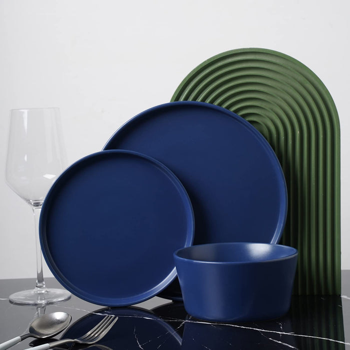 Coupe Dinnerware Set, Service for 8, Black Matte, 32 Piece