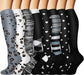 Graduated Copper Compression Socks for Men & Women Circulation 8 Pairs 15-20Mmhg - Best for Running Athletic Cycling