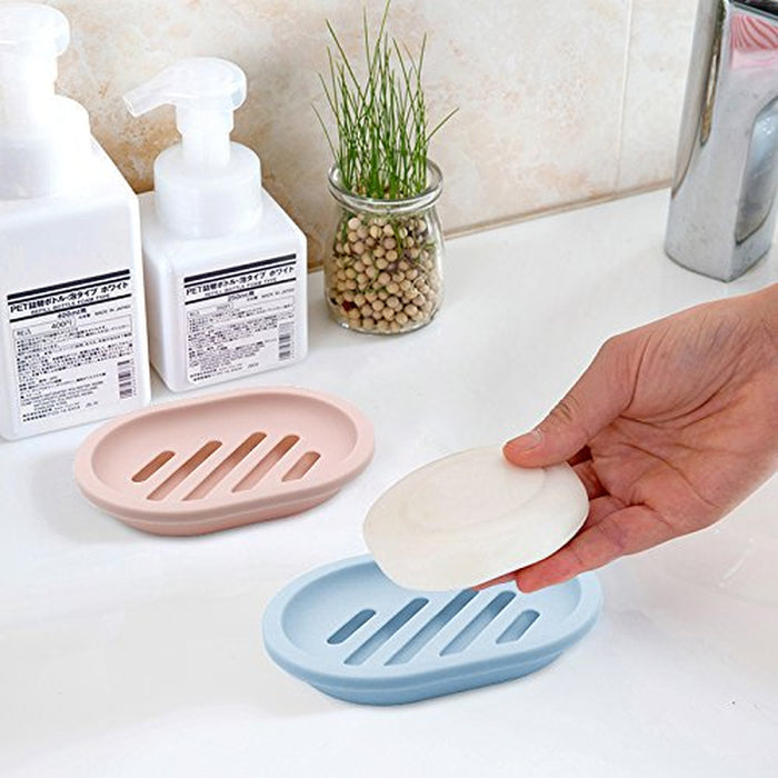 2-Pack Soap Dish with Drain, Soap Holder, Soap Saver, Easy Cleaning, Dry, Stop Mushy Soap (Blue)
