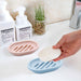 2-Pack Soap Dish with Drain, Soap Holder, Soap Saver, Easy Cleaning, Dry, Stop Mushy Soap (Blue)