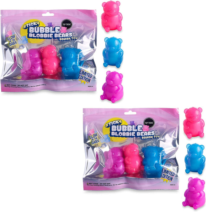 Top Trenz Sticky Bubble Blobbies -Squishy Fidget Toys for Kids. Cool Pack of Toy for Boys & Girls. Small Sensory Ball for Stress Relief. Classroom Fidget Toy, Party Favors & Prizes.(Frappe/Ice Cream)