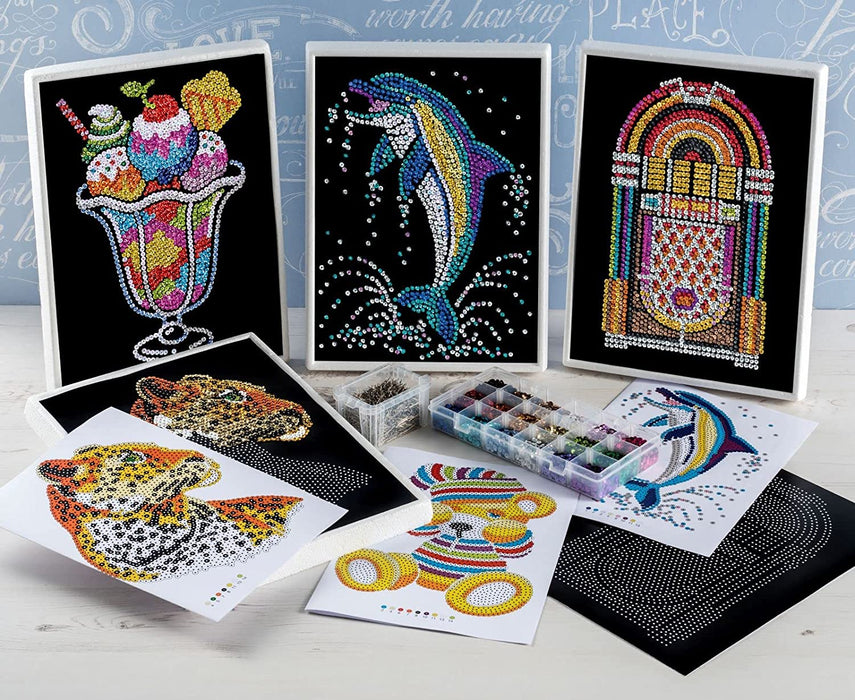 Sequin Art Blue, Love Birds, Sparkling Arts and Crafts Picture Kit, Creative Crafts