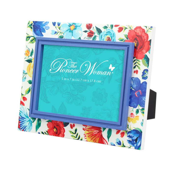 The Pioneer Woman 5X7 Blue Floral Picture Frame