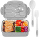 Bento Boxes for Adults - 1100 ML Bento Lunch Box for Kids Childrens with Spoon & Fork - Durable Perfect Size for On-The-Go Meal, Bpa-Free and Food-Safe Materials(Green)