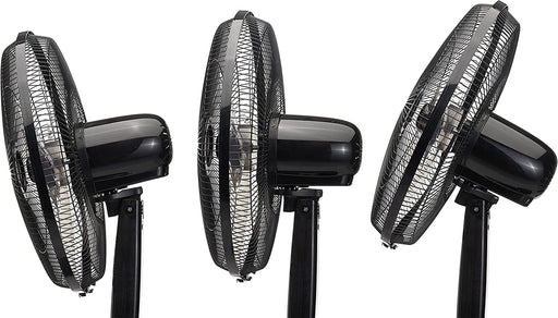 Oscillating Dual Blade Standing Pedestal Fan with Remote - 16-Inch, Black