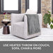Sunbeam Grey Faux Fur Heated Throw