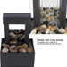 Desktop Fountain, USB LED Indoor Water Fountain Lighted Waterfall Tabletop Fountain with Stones for Office Home Decor