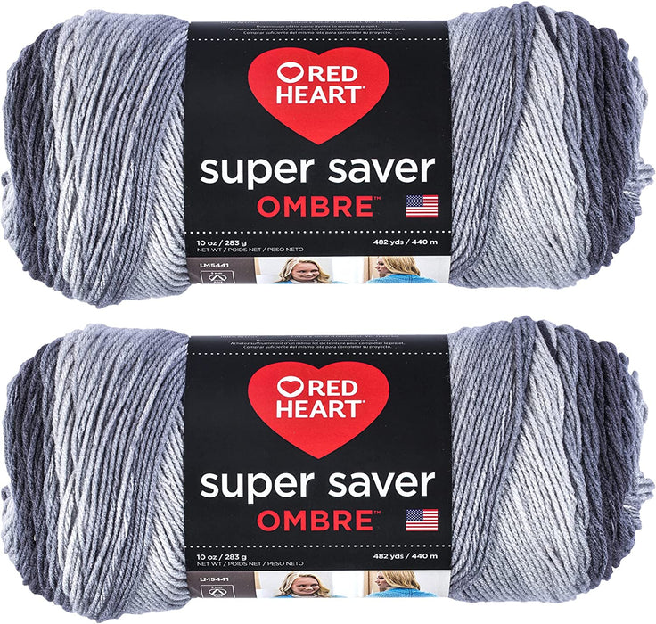 Red Heart Super Saver Jumbo Yarn, Sunny 2 Pack