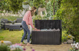 Marvel plus 71 Gallon Resin Outdoor Box for Patio Furniture Cushion Storage, Brown