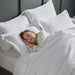 Queen Bed in a Bag White Seersucker Comforter Set with Sheets 7-Pieces All Season Bedding Sets with Comforter, Pillow Sham, Flat Sheet, Fitted Sheet and Pillowcase
