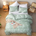 Queen Comforter Set Sage Green Comforter,3 PCS Bedding Sets Floral Comforter Set Plant Flowers Printed on Fluffy Comforter Set for All Season