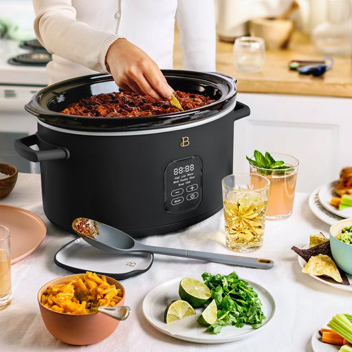 Beautiful 6QT Programmable Slow Cooker, Black Sesame by Drew Barrymore