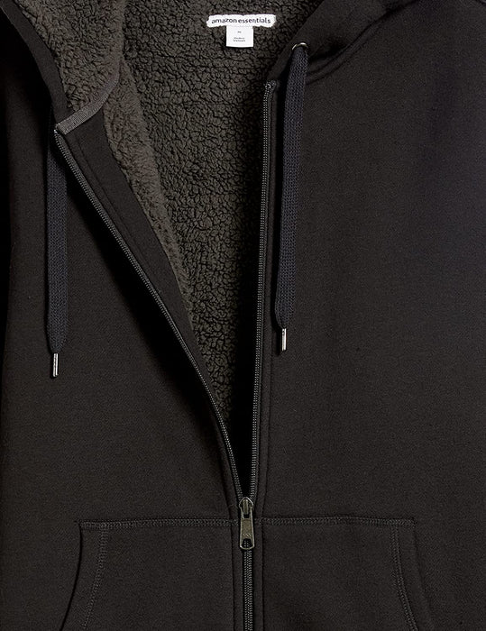 Amazon Essentials Men'S Sherpa-Lined Full-Zip Hooded Fleece Sweatshirt