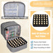 Nail Polish Organizer and Nail Dryer Case, Double-Layer Nail Polish Storage Holds 30 Bottles (15Ml/0.5 Fl.Oz) and 1 Led Nail Lamp, Travel Carrying Case for Nail Polish Kit Set (Grey)