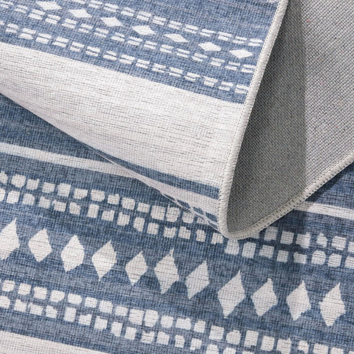Wanda June Home Stripe Washable Area Rug, Grey, 5'2" X 7'2" by Miranda Lambert