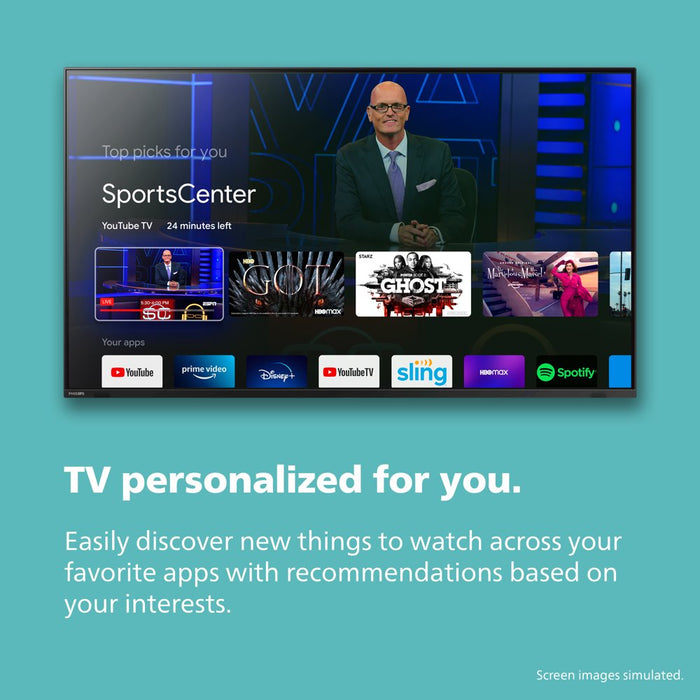 Philips 65" Class 4K Ultra HD (2160P) Google Smart LED Television (65PUL7552/F7)