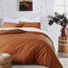 Bedding Comforter Set Queen Size, 7 Piece Boho Microfiber Bed in a Bag - Soft & Lightweight All Season Farmhouse down Alternative Comforter with Sheets for Women Men, Solid Burnt Orange