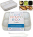 Bento Lunch Box Kids & Adult: Leakproof Lunch Containers for Boys & Girls with 3 Compartments - School, Daycare, Meal Planning Portion Control Container, Bpa-Free Boxes, Utensils | Blue Purple 2 Pack