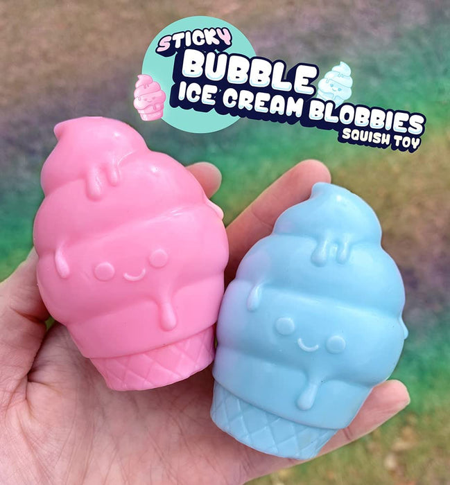 Top Trenz Sticky Bubble Blobbies -Squishy Fidget Toys for Kids. Cool Pack of Toy for Boys & Girls. Small Sensory Ball for Stress Relief. Classroom Fidget Toy, Party Favors & Prizes.(Frappe/Ice Cream)