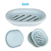 2Pcs Soap Dish with Drain, Soap Holder with Water Tray, Easy Cleaning Soap Saver Dry Stop, Mushy Soap Tray for Shower Bathroom Kitchen, Grey/Green/Blue/Pink