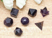 Amethyst 7 Pcs Platonic Sacred Stones Geometry Set for Chakra Stone Balancing Reiki Healing Spiritual Good Luck Home Office Decor Size: 15-20 Mm