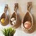 Handmade Woven Hanging Vegetable Fruit Basket Teardrop Shaped Hanging Wall Basket Home Kitchen Storage Holder