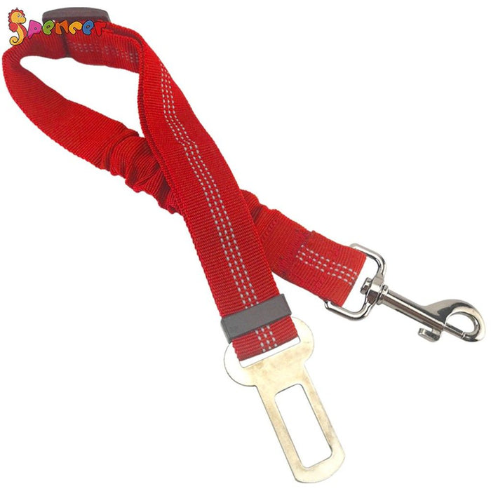 2 Pack Adjustable Pet Dog Cat Car Seat Belt Strap Safety Leads Seatbelt Harness for All Vehicle (Red)