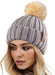 FURTALK Womens Winter Knitted Beanie Hat with Faux Fur Pom Warm Knit Skull Cap Beanie for Women…