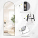 Arched Full Length Floor Mirror 64"X21" Full Body Standing Mirror,Black
