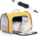 A4Pet Airline Approved Cat Carrier Expandable Dog Carriers,Soft-Sided Portable Pet Travel Washable Carrier for Kittens,Puppies,Rabbit,Hamsters
