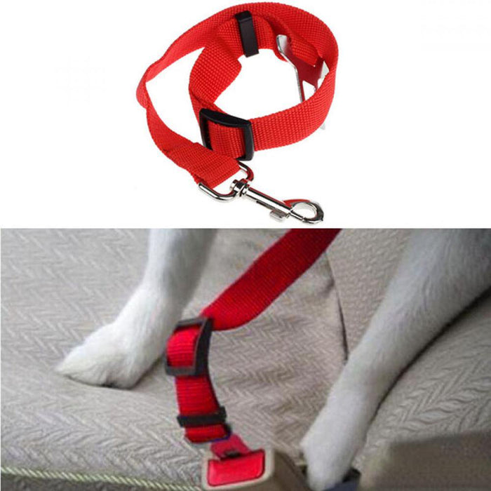2Pcs Dog Leash Seat Belt Pet Car Seatbelt Safety Lead with Swivel Clip and Adjustable Length for Dogs and Cats, Black Seatbelt Harness for All Vehicles