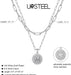 Layered Choker Necklaces for Women, 14K Gold Plated Dainty Layering Paperclip Chain Necklace Simple Adjustable Initial Coin Pendant Necklaces Layered Gold Chain Necklaces for Women Jewelry Gifts