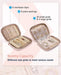 Jewelry Travel Organizer Case Transparent Jewelry Storage Book Ring Binder Jewelry Bags Clear Booklet Zipper Pouch Bag for Necklaces, Earrings, Rings, Bracelets, Pink