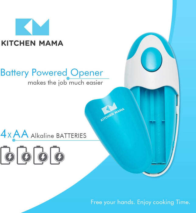 Auto Electric Can Opener Christmas Gift Ideas: Open Your Cans with a Simple Press of Button - Automatic, Hands Free, Smooth Edge, Food-Safe, Battery Operated, YES YOU CAN (Sky Blue)