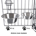 Set of 2 Stainless-Steel Dog Bowls - Cage, Kennel, and Crate Hanging Pet Bowls for Food and Water - 20Oz Each and Dishwasher Safe by PETMAKER