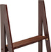 Modern 5-Tier Ladder Bookshelf Organizer, Solid Rubberwood Frame - Espresso Finish
