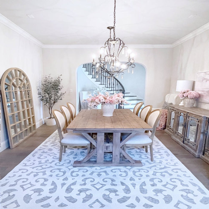 My Texas House Irongate, Transitional, Damask, Woven Area Rug, 5'2" X 7'6"