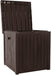 51 Gallon Square Deck Storage Box Resin Outdoor Storage Container for Patio Garden Yard, Brown