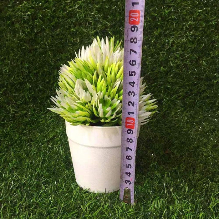 Realistic Potted Artificial Succulent Plants Home Office Desktop Bonsai Decor White